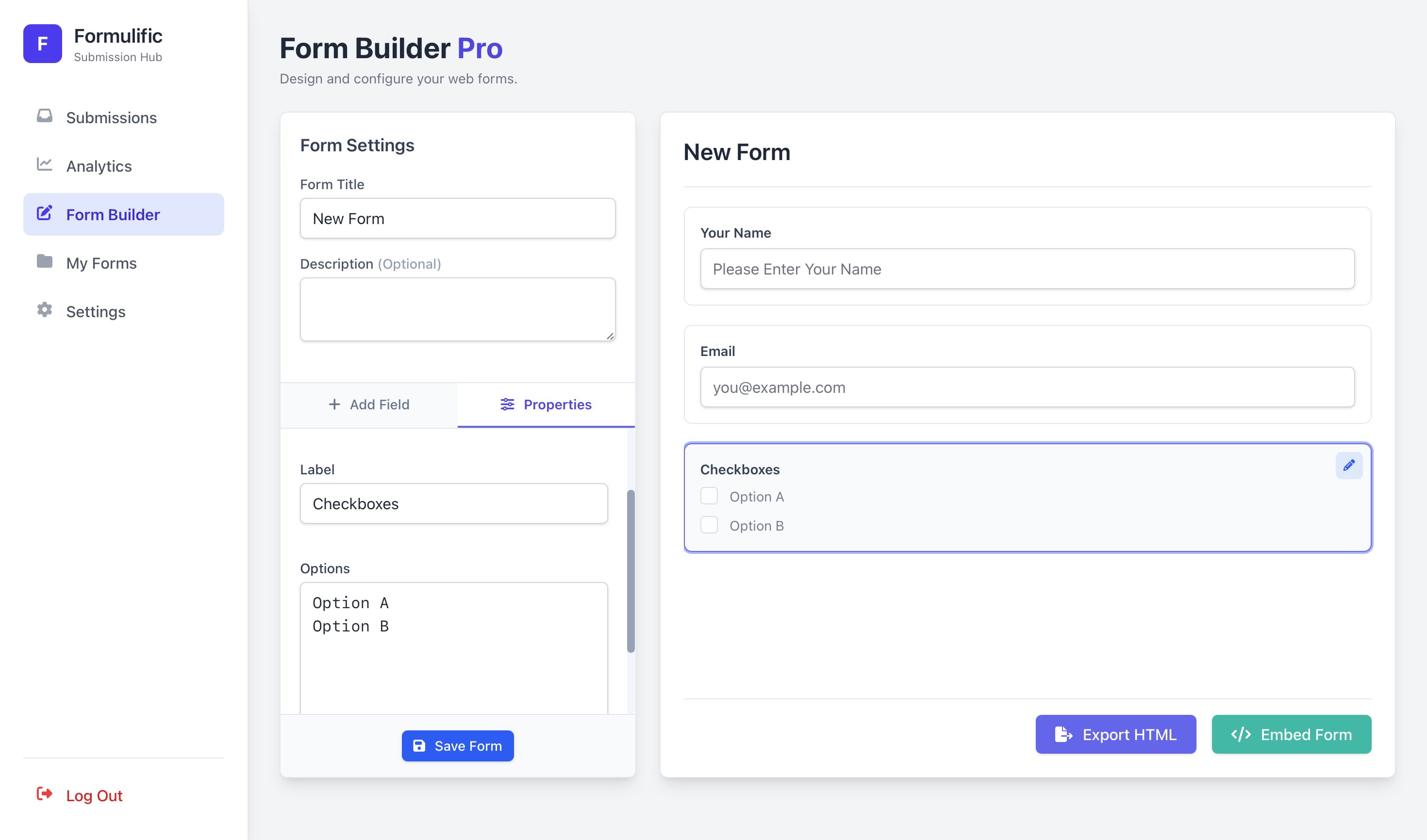 Formulific Form Builder